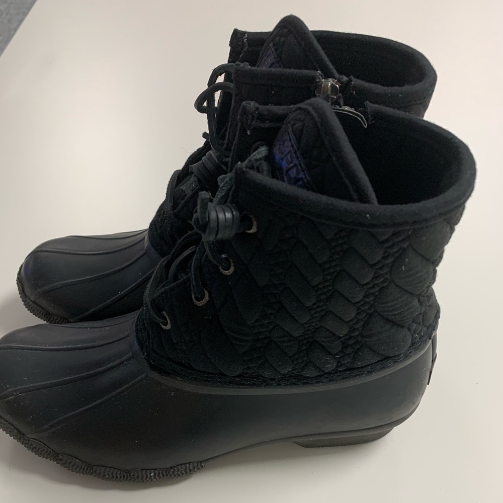 Black Sperry Saltwater Duck Boot